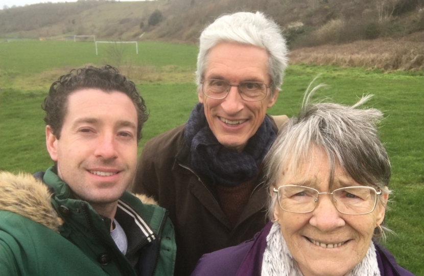 Cllr Robert Nemeth with Friends of Whitehawk Hill coordinators