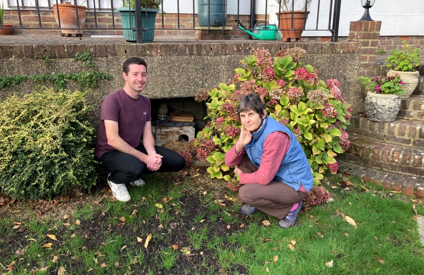 Councillor Robert Nemeth and Linnette King of HK Hedgehogs