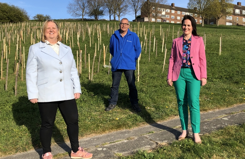 Conservative Group Leader Steve Bell with Conservative by-election candidates Anne Meadows and Emma Hogan