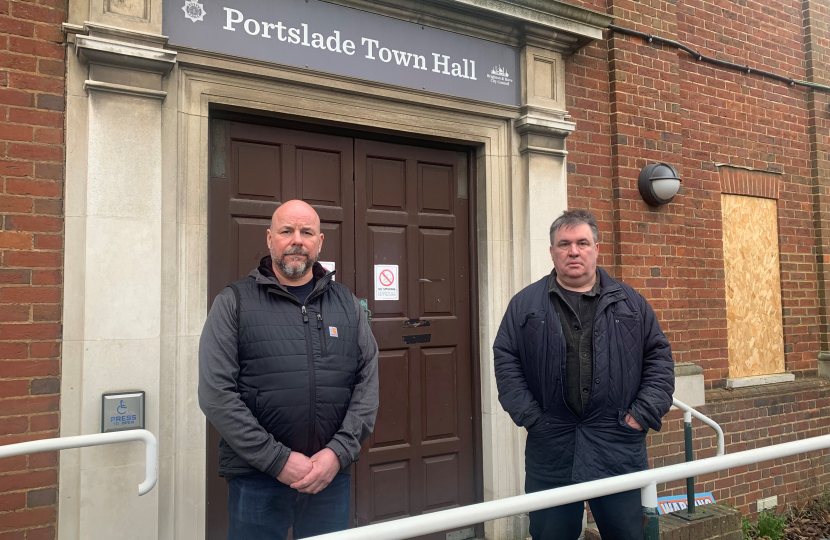 Gary Taylor and Kirk Taylor at Portslade Town Hall