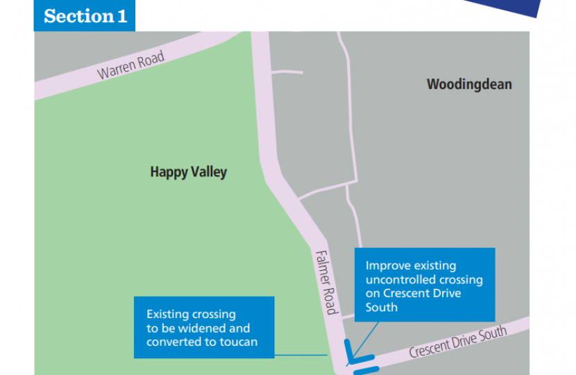 Section 1 - Crossing improvements at Falmer Road/Crescent Drive South