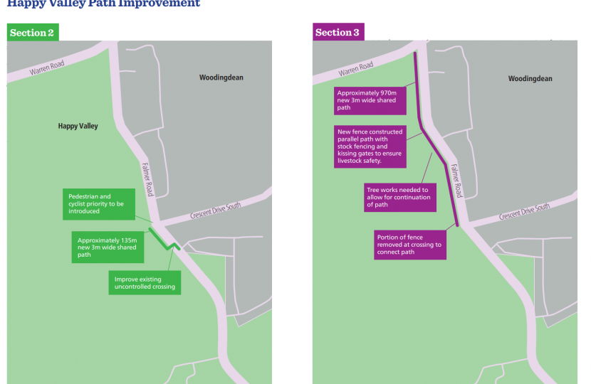 Sections 2 & 3 - Installation of new path parallel to Falmer Road