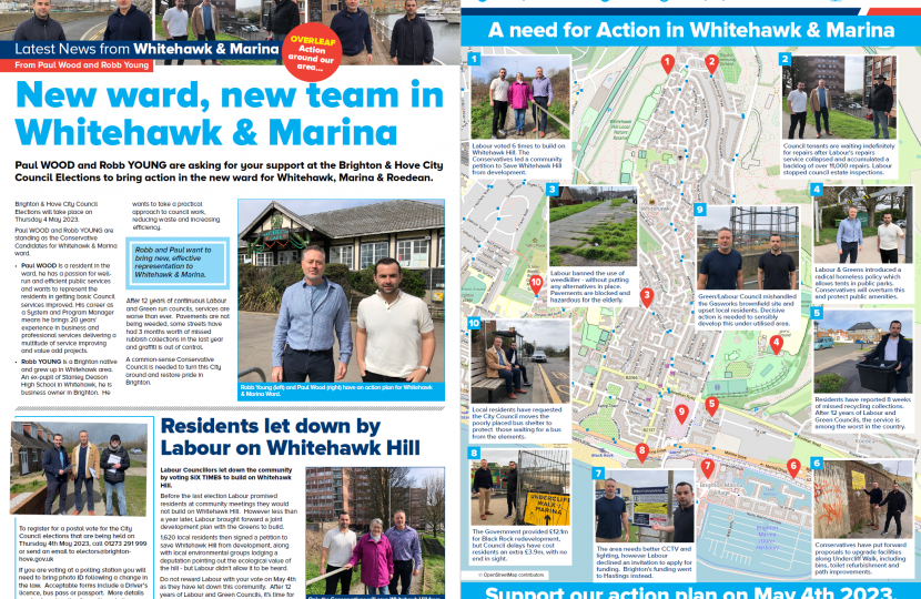 April newsletter in Whitehawk & Marina