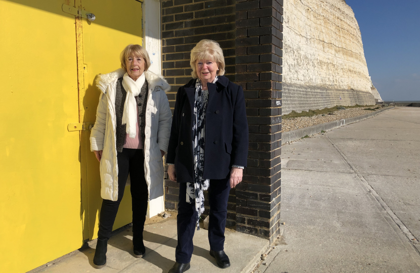 Conservative candidate for the Rottingdean Coastal by-election Lynda Hyde with local Councillor Mary Mears