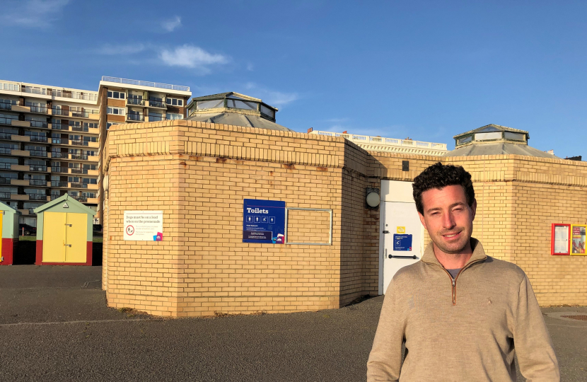 Cllr Robert Nemeth at Kings Esplanade Public Toilets