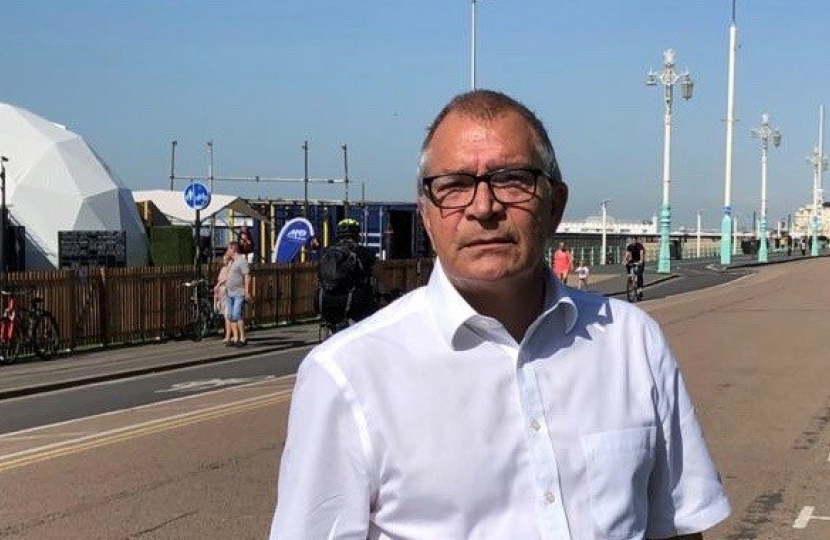 Conservative Group Leader Steve Bell at Madeira Drive