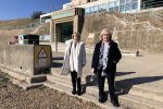 Conservative Candidate for Rottingdean Coastal Lynda Hyde and Councillor Mary Mears at Saltdean Beach