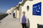 Lynda Hyde at the Ovingdean section of Undercliff Walk