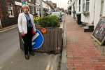 Lynda Hyde at the Rottingdean High Street Planter