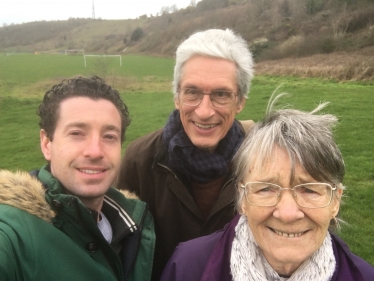 Cllr Robert Nemeth with Friends of Whitehawk Hill coordinators