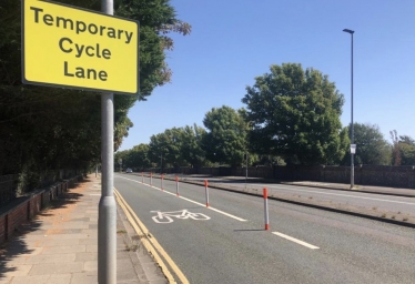 Old Shoreham Road Temporary Cycle Lane