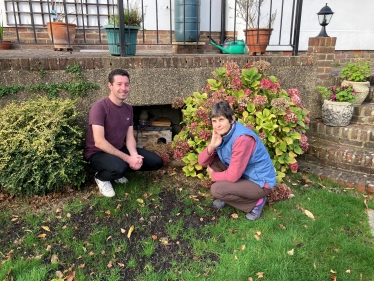 Councillor Robert Nemeth and Linnette King of HK Hedgehogs