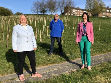 Conservative Group Leader Steve Bell with Conservative by-election candidates Anne Meadows and Emma Hogan