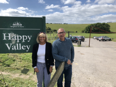 Steve Bell and Dee Simson at Happy Valley car park