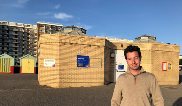 Cllr Robert Nemeth at Kings Esplanade Public Toilets